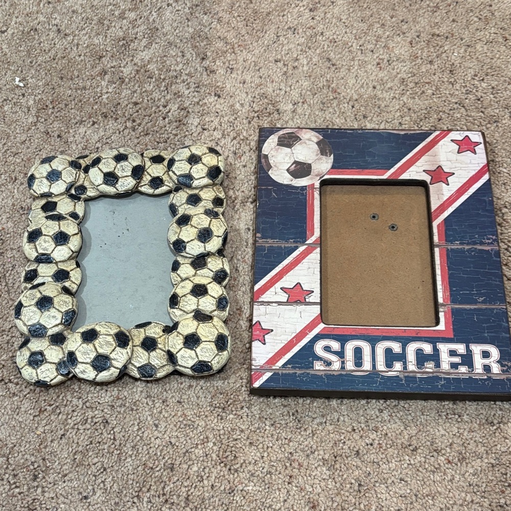 Hobby Lobby Soccer Picture Frame Set - Black, White, Red, and Blue